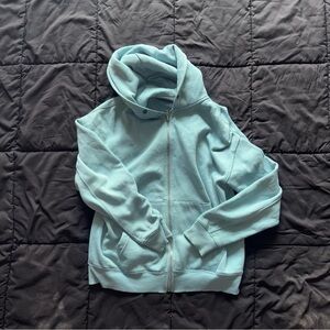 Light Blue Zip-Up Hoodie